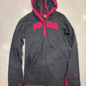 Puma Gray and Pink Hoodie